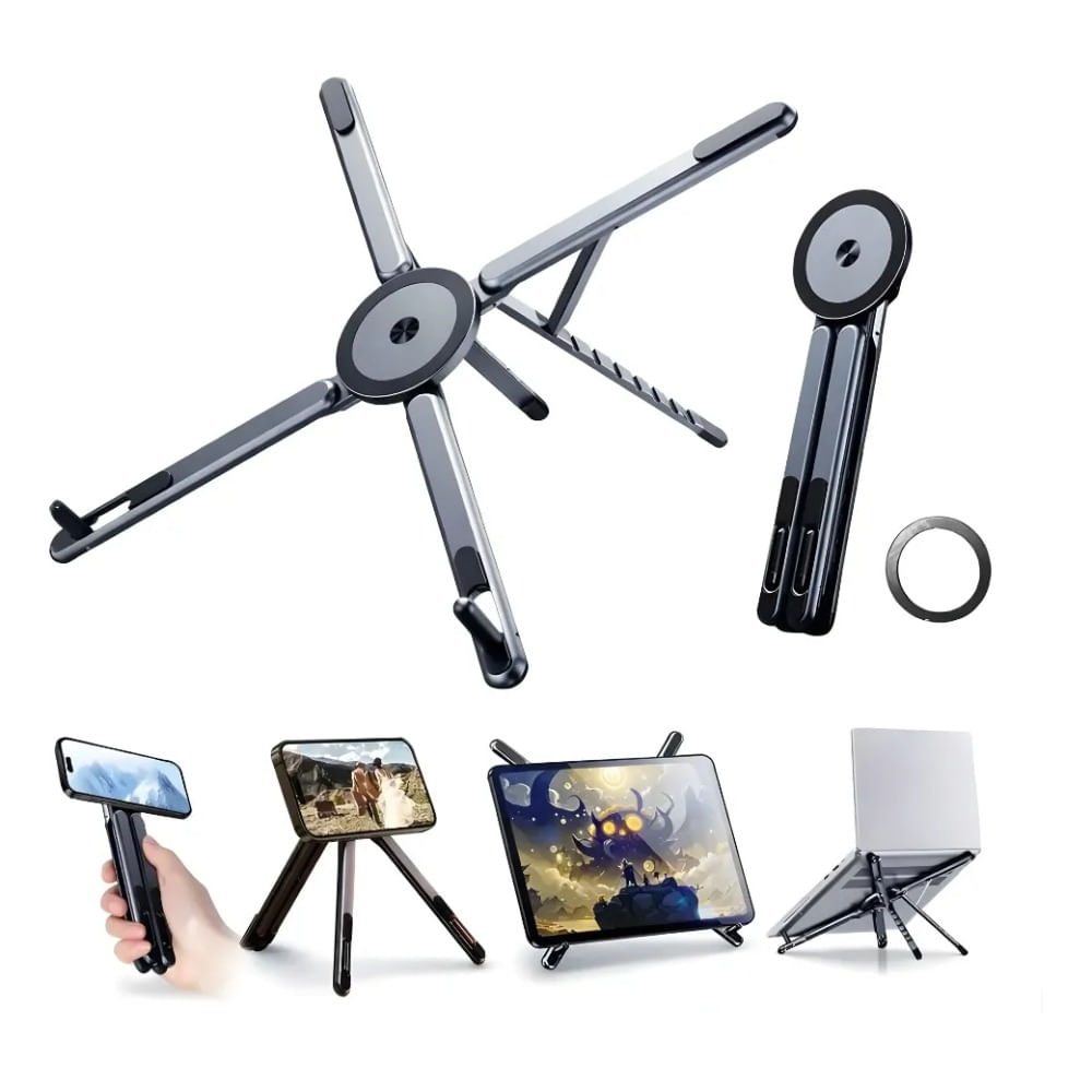Soporte Magnético Plegable Laptop Tablet Celular My-7881