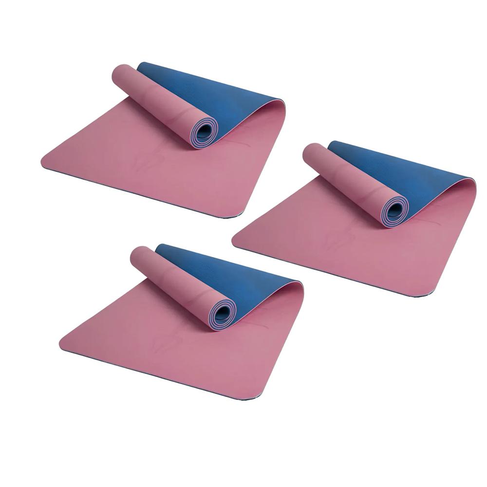 Tapete Yoga Antideslizante Rosado Azul 1.5m 3und