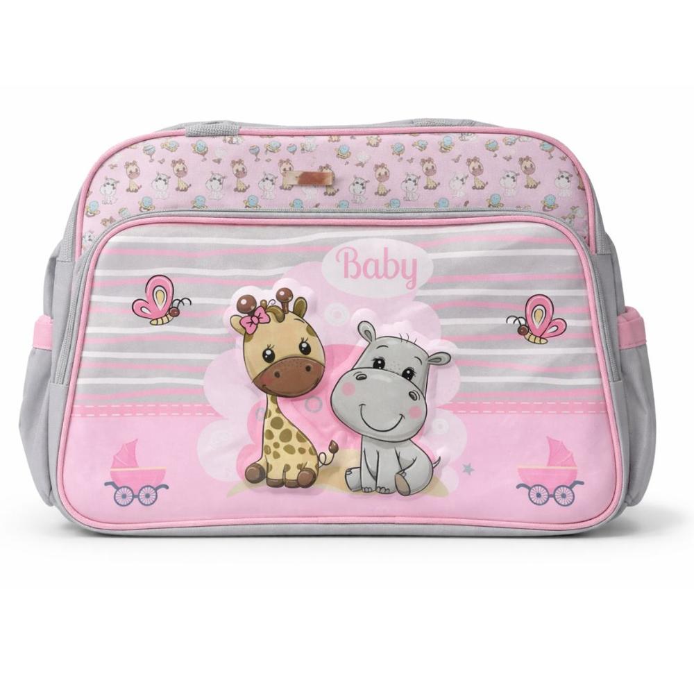 Bolso Cartera Pañalera Para Bebe Rosado