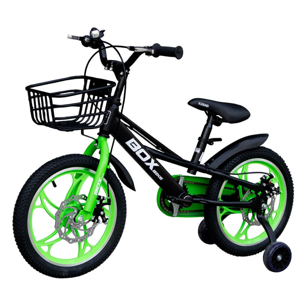 Bicicleta para Niño Aro 16 con Aros de Magnesio y Frenos de Disco Verde