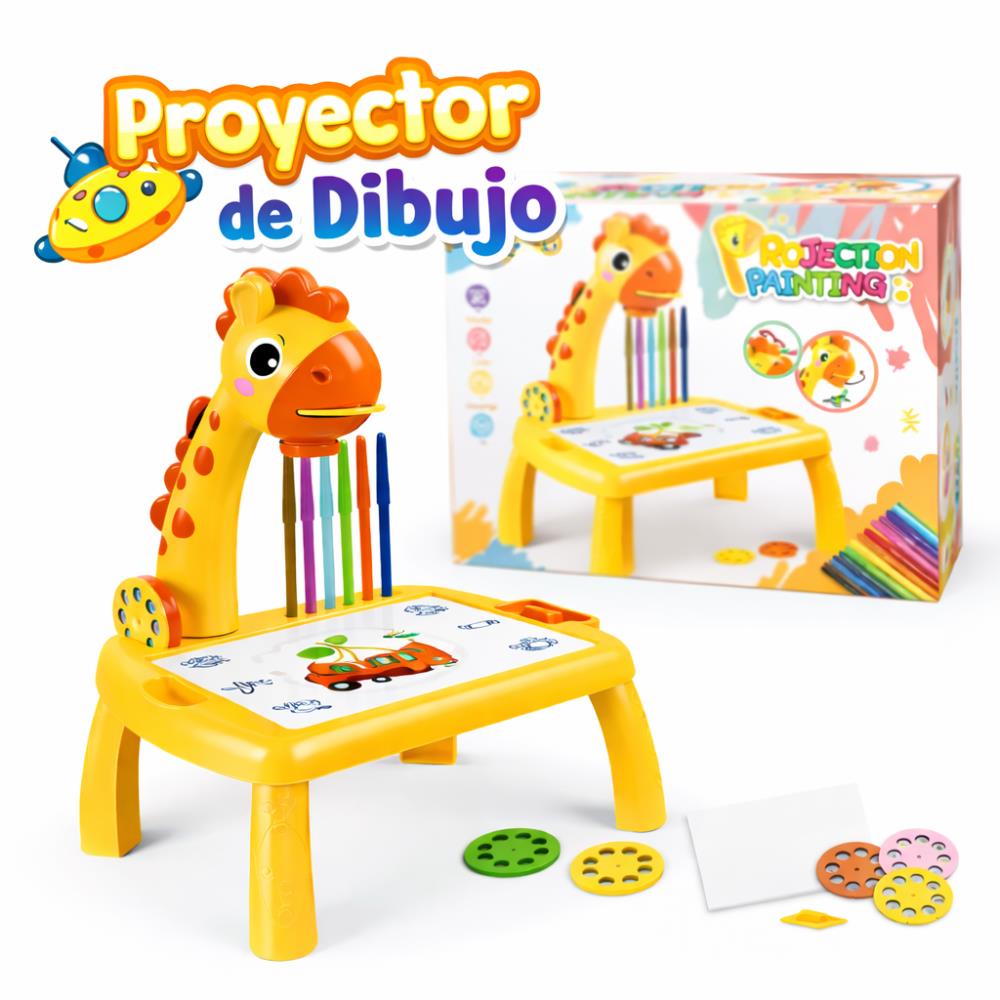 Mesa Didáctica con Proyector de Dibujo - Amarillo