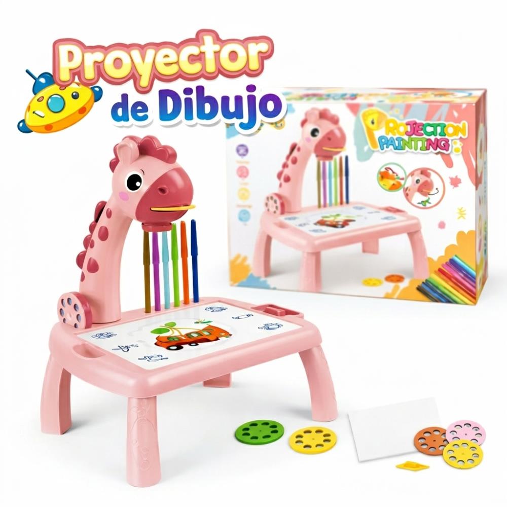 Mesa Didáctica con Proyector de Dibujo - Rosa