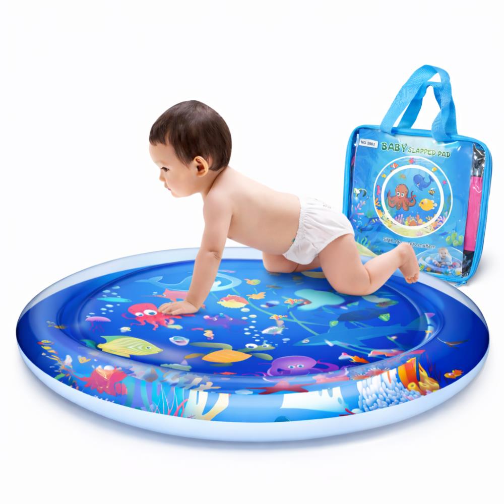 Tummy Time - Alfombra de Agua para Bebés Circular Con inflador