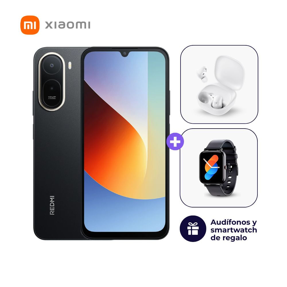 Xiaomi Redmi A7 Pro 64GB 4GB Ram Negro y Smartwatch - Audífonos
