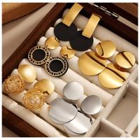 Set de 5 Pares de Aretes Acero Inoxidable para Mujer
