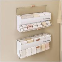 Organizador de Ropa Interior Calcetines Maquillaje Accesorios Multiusos 16.5x40x9cm Blanco