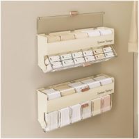 Organizador de Ropa Interior Calcetines Maquillaje Accesorios Multiusos 16.5x40x9cm Crema