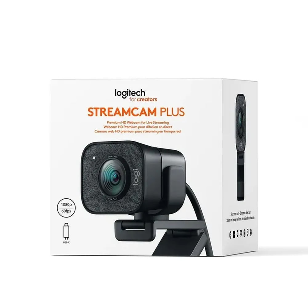 Cámara Web Logitech Streamcam Plus Full Hd 60fps Color Grafito negro