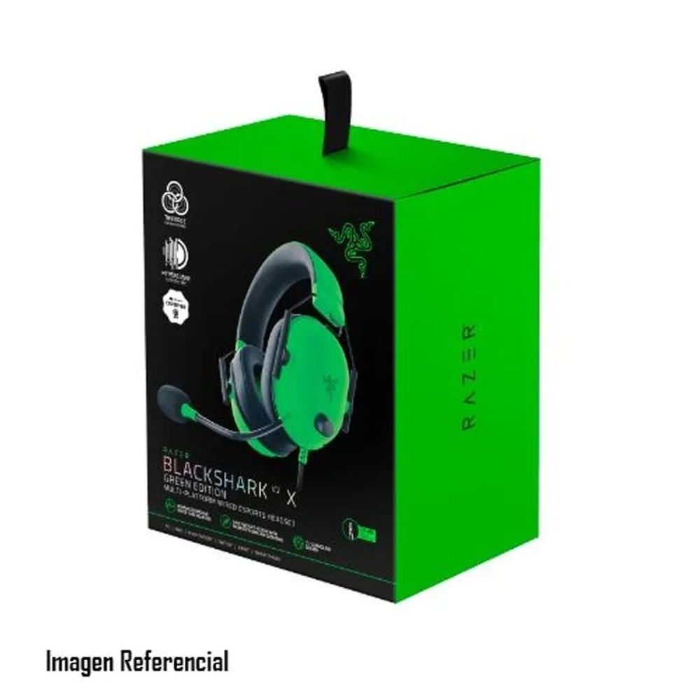 AUDIFONO GAMING RAZER BLACKSHARK V2 X GREEN verde