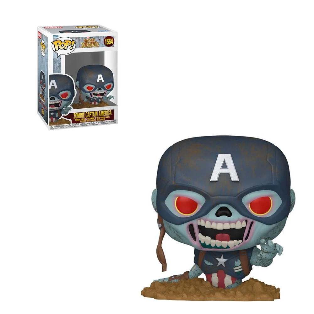 Funko Pop Marvel Zombies - Capitán América Zombie #1554