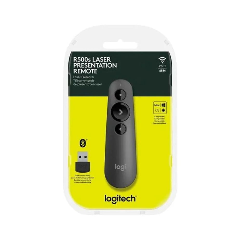 Puntero Laser Logitech R500s Bluetooth inalambrico 20m laser