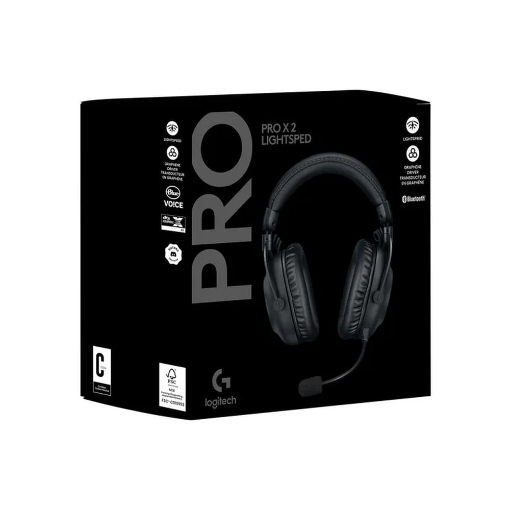 AUDIFONO LOGITECH G PRO X2  LIGHTSPEED WIRELESS NEGRO BLACK