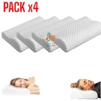 PACK x4 Almohada Ortopedica Cervical Evita Ronquidos Memory Pillow