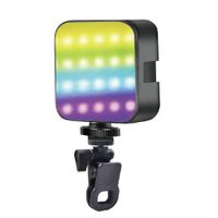 Luz Led RGB Recargable AY-83 Con Soporte Clip Celular Camaras