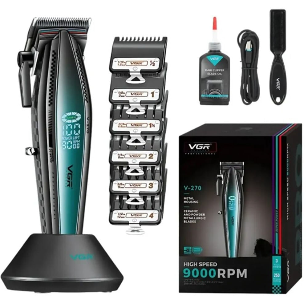 Máquina Cortadora de Cabello VGR V-270 Metal 9000rpm
