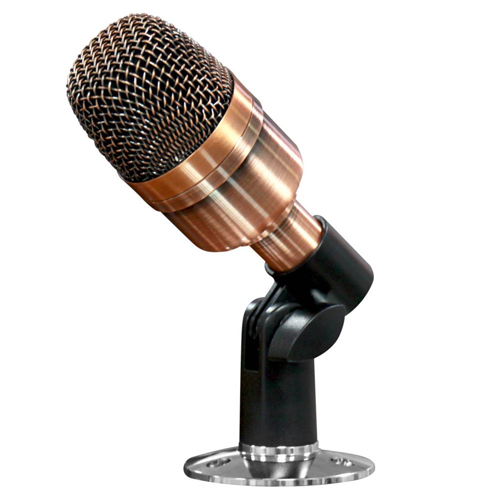 Micrófono Dinámico Profesional de Percusión Bronce Alámbrico Metálico
