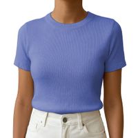 Polo Mujer Manga Corta Color Entero Hilo Tacto Algodon Day362G-18 Color Acero