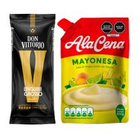 Pack Fideos Linguini Grosso DON VITTORIO Bolsa 950g + Mayonesa ALACENA Doypack 850g