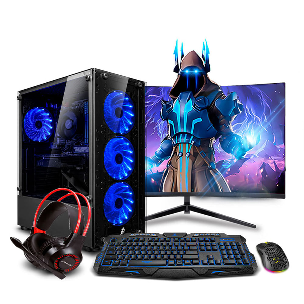 COMPUTADORA PC GAMER HAKU BLUE RYZEN 5 8500G 16GB DDR5 500GB 24 CURVO MI PC LISTA MIPCLISTA