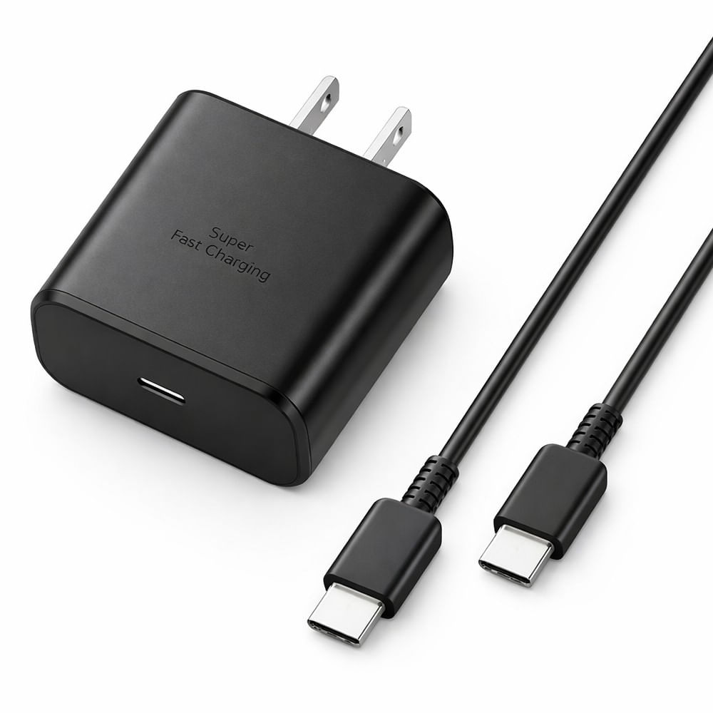 Cargador Carga Rápida 45W para Samsung - Incluye Cubo y Cable USB-C