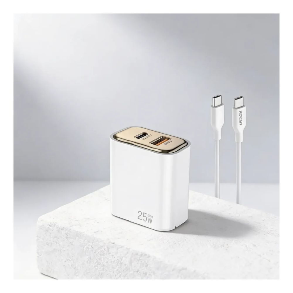 Cargador Rápido 25W Blanco Para Celular