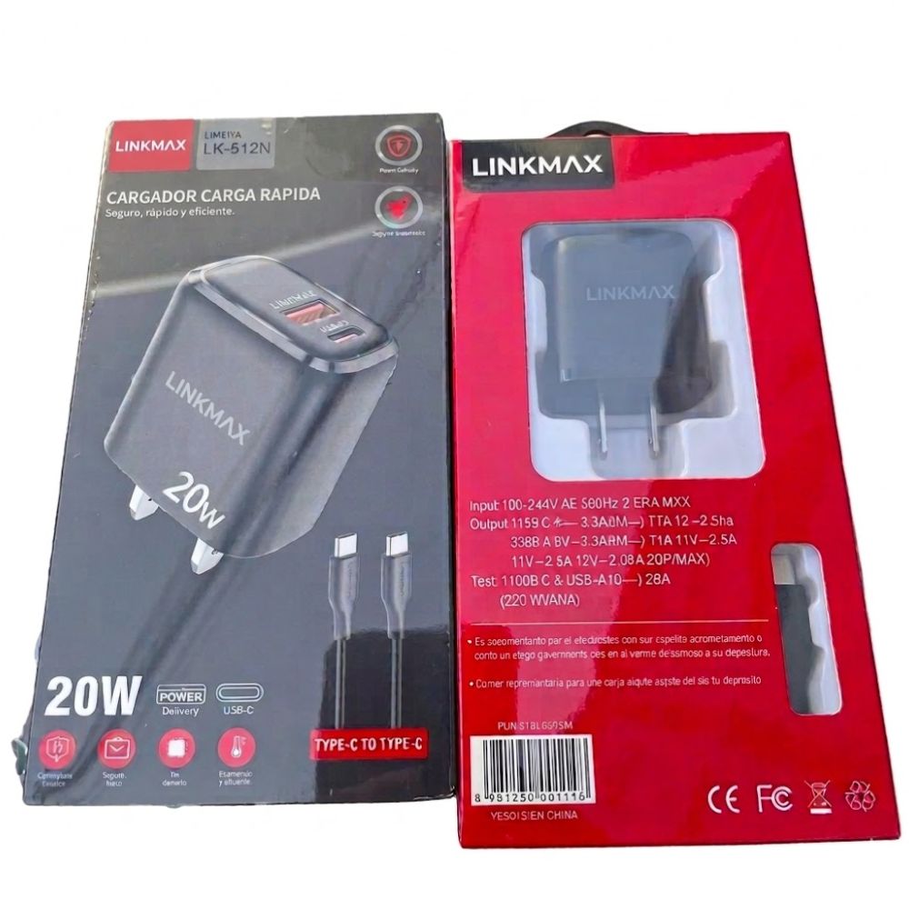 Cargador Rápido Negro 20W