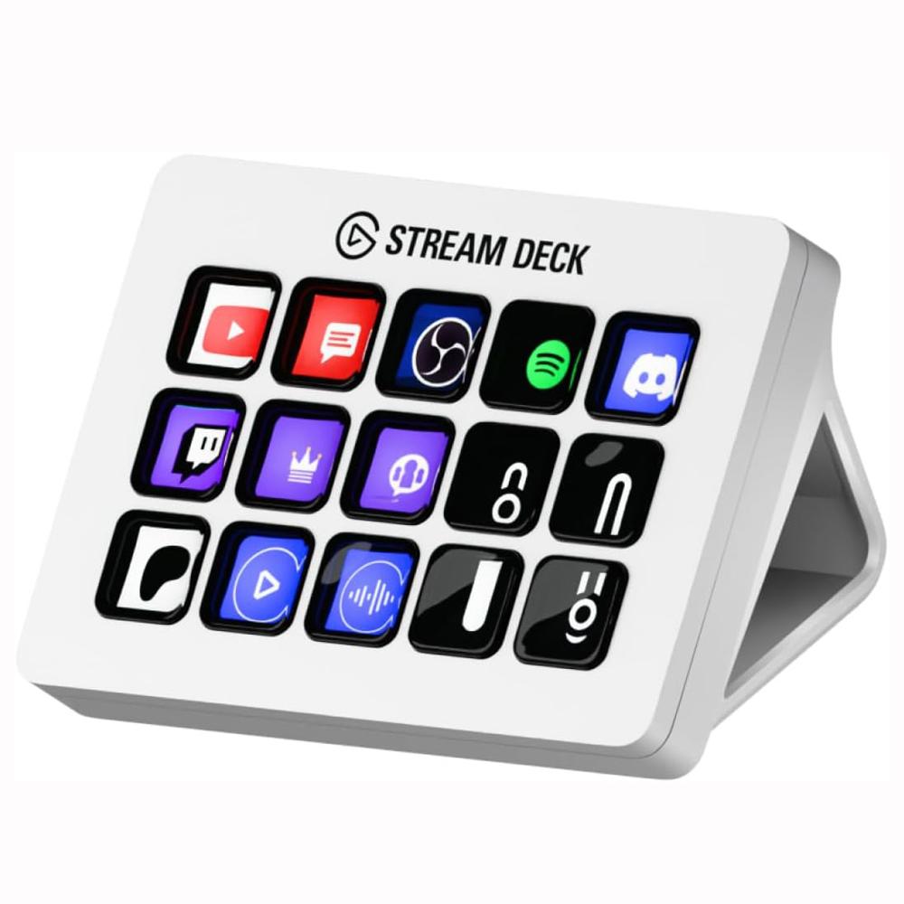 Controlador de Estudio Elgato Stream Deck 15 Teclas Personalizables - White