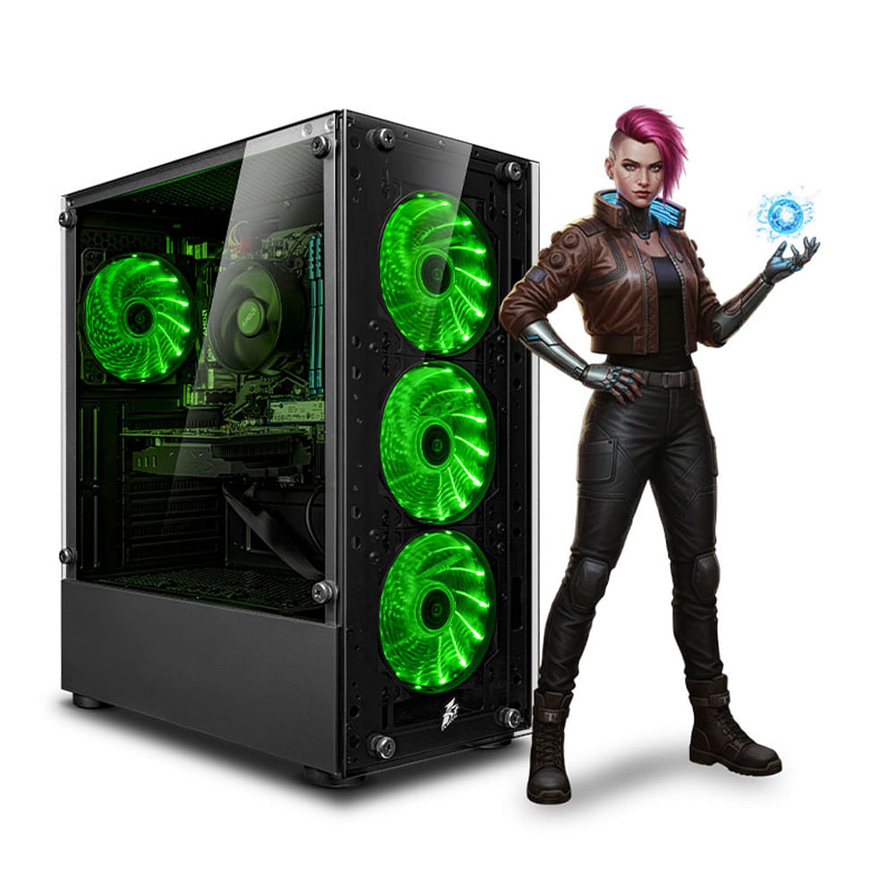 CPU GAMER Ryzen 5 9600X 16GBDDR5 500GB RTX5060 8GB GREEN MI PC LISTA - MIPCLISTA COMPUTADORA