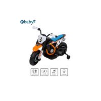 Motocicleta a Batería recargable musical y luces Ebaby Cod.349 Naranja