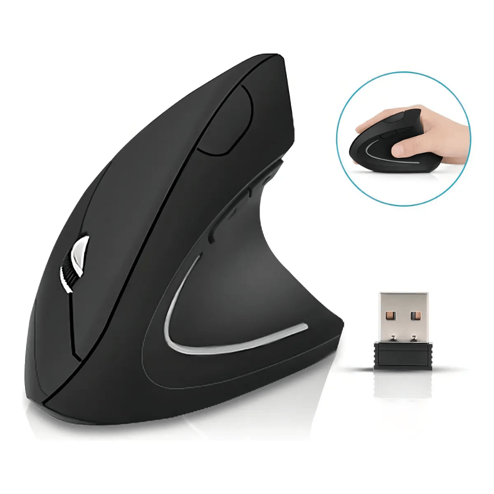 Mouse a Pilas Vertical Inalámbrico Ergonómico a Pilas