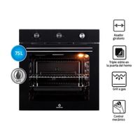 Horno Empotrable Indurama HEI75NGP 75L a Gas Negro