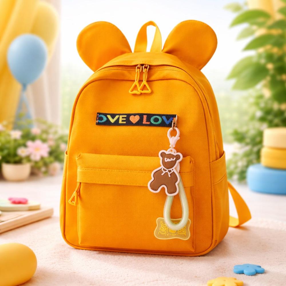 MOCHILA INFANTIL ESCOLAR MODA NIÑOS MOCHILA EXCURSIÓN MOSTAZA