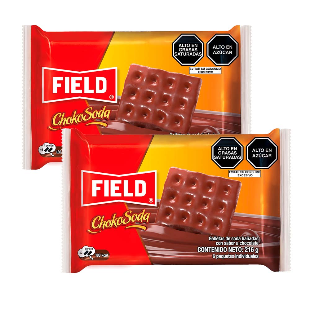 Pack Galleta Chocosoda FIELD Paquete 6un x 2un
