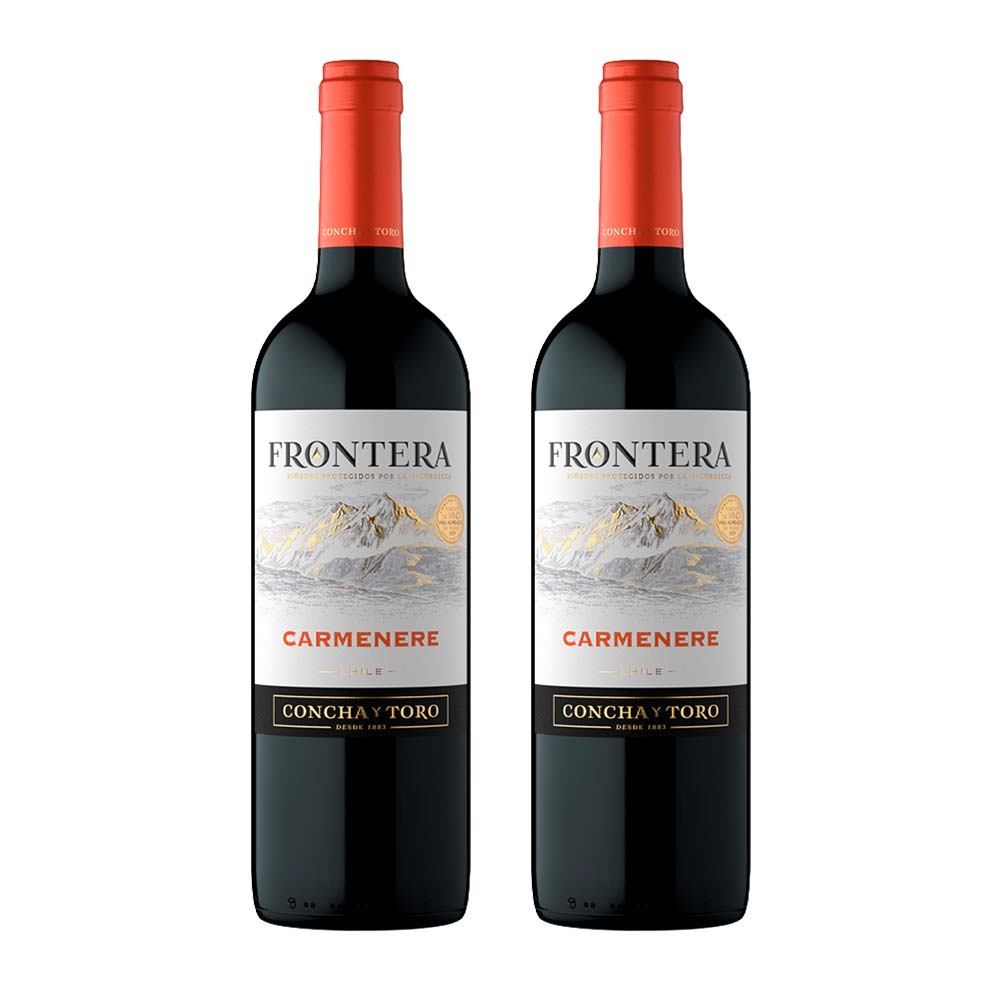 Pack Vino Tinto FRONTERA Carmenere Botella 750ml x 2un