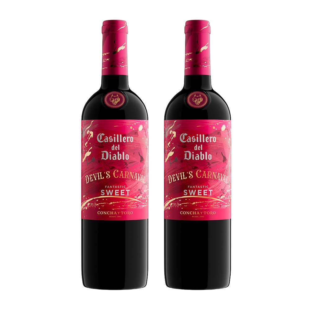 Pack Vino Tinto CASILLERO DEL DIABLO Carnaval Devils Fantastic Botella 750ml x 2un