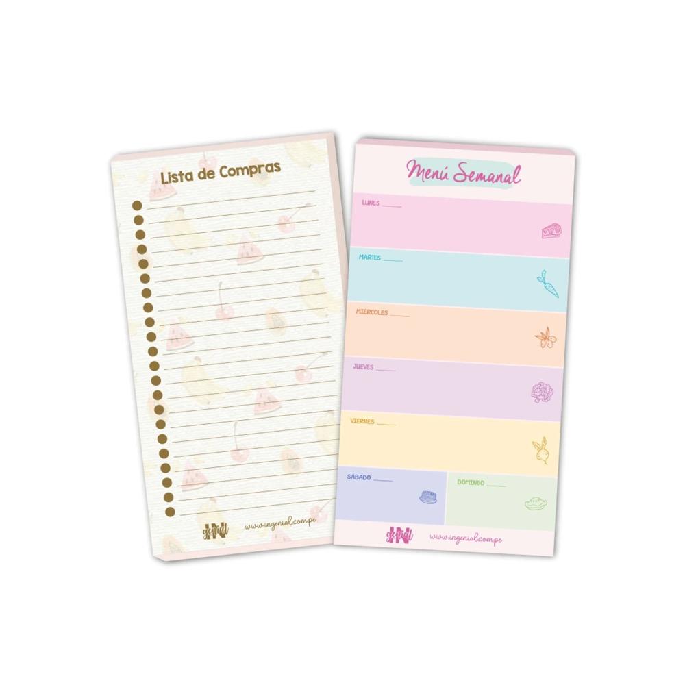 Set de notas magnéticas Menucherry x 2 unds