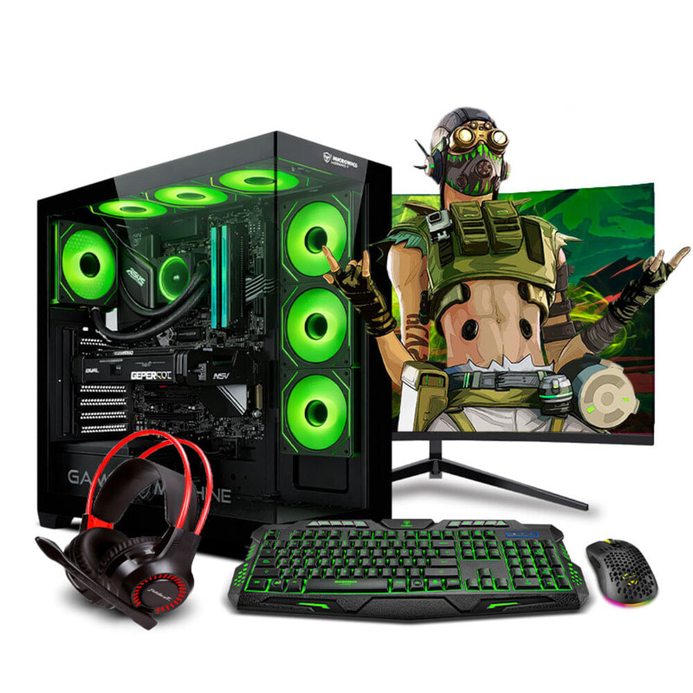 computadora PC GAMER GREEN PLUS CORE I9 12900KF 32GB 1TB 24 Rtx5060ti 16GB MI PC LISTA MIPCLISTA