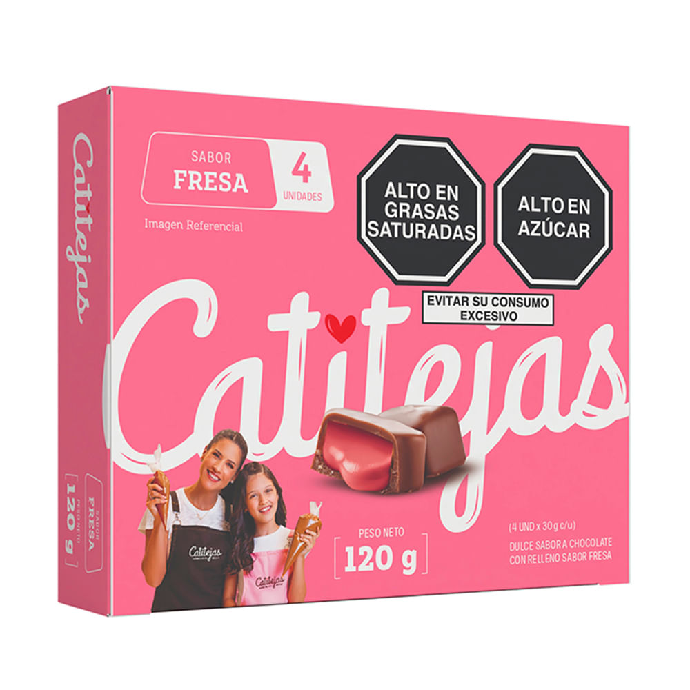 Bombones de Fresa CATITEJAS Display 120g