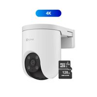 Cámara De Seguridad Ezviz Wifi H8C 4K 8MP - Micro SD 128GGB para exterior