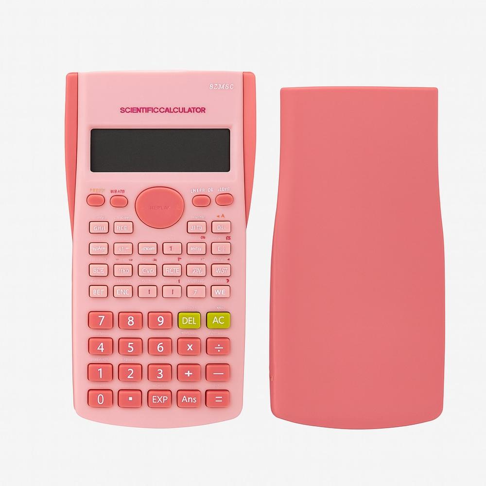 Calculadora Científica 240 Funciones Rosado Pastel Aesthetic - Escolar y Universitaria - Tapa