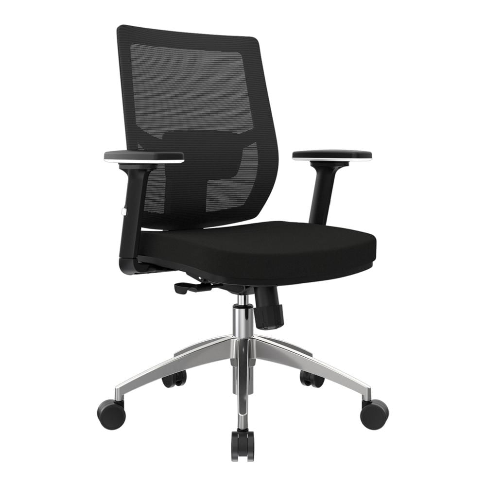 Silla Ergonómica Lims Syncro Brazos 3D Gerente Aluminio Negro PN Ofideas