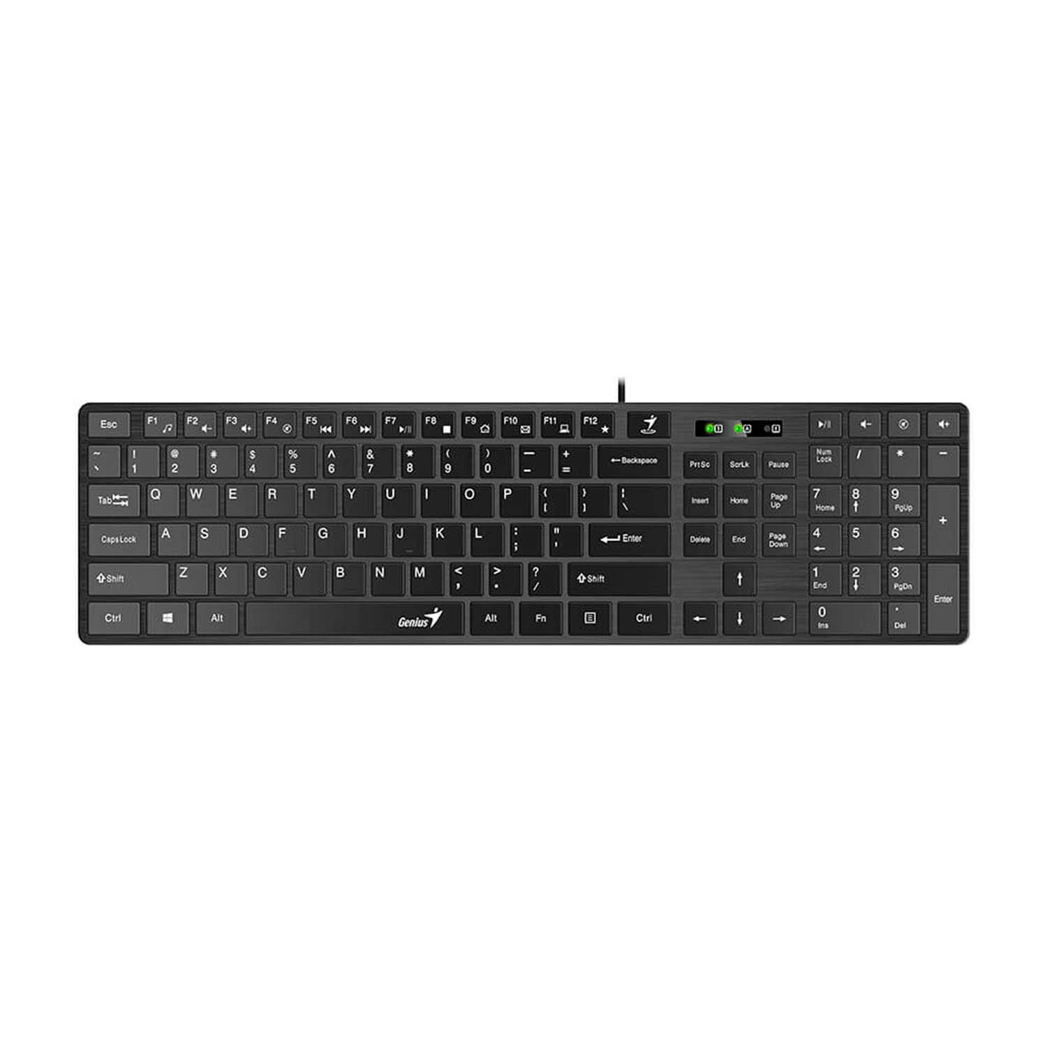 Teclado Genius Smarts Slimstar 126 Usb Multimedia Sp Black