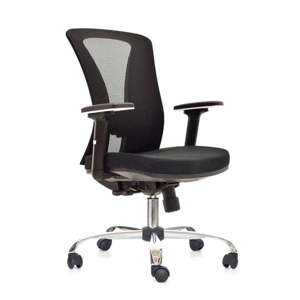 Silla Ergonómica Versalles Gerente Brazos 3D Cromado Negro PN Ofideas