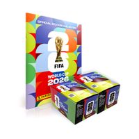 PREVENTA ALBUM COPA MUNDIAL 2026 PANINI - ALBUM TAPA BLANDA Y 2 PAQUETONES DE 208 SOBRES
