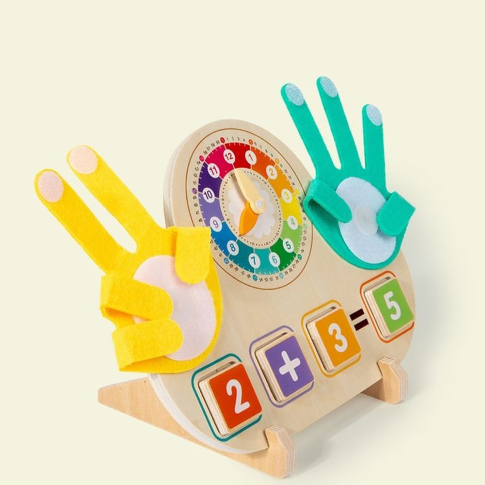TABLERO MONTESSORI 2 EN 1: MATEMÁTICAS Y RELOJ INTERACTIVO