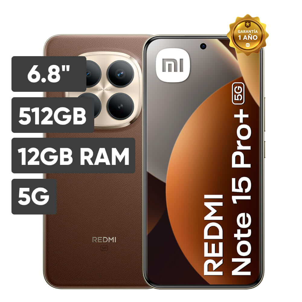 Smartphone XIAOMI Redmi Note 15 PRO Plus 6.8"" 12GB 512GB 200MP+8MP Cafe Moca