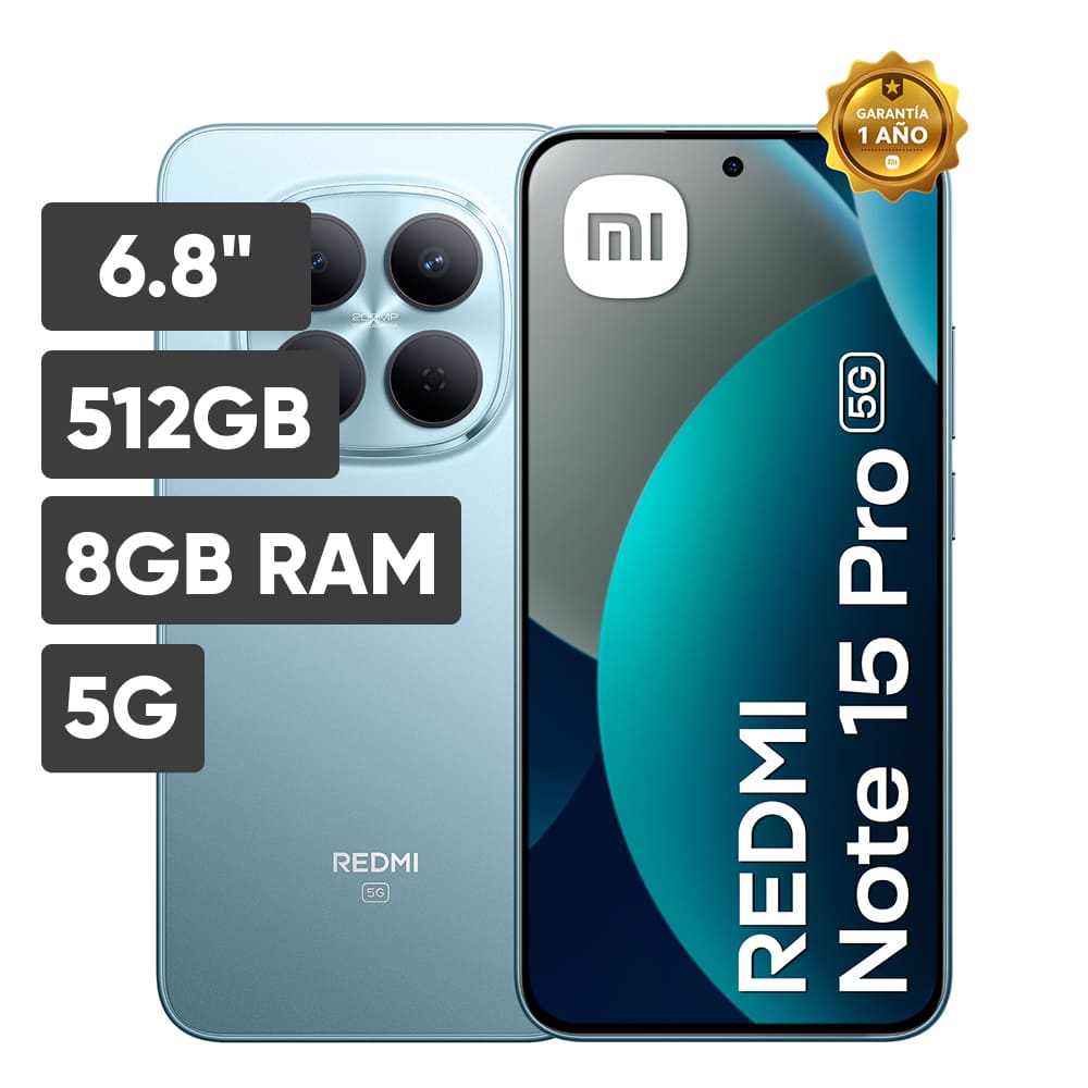 Smartphone XIAOMI Redmi Note 15 PRO 6.8"" 8GB 512GB 200MP+8MP Azul