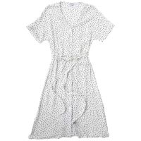 Vestido Manga Corta Cuello V Estampado Mujer SINGULAR