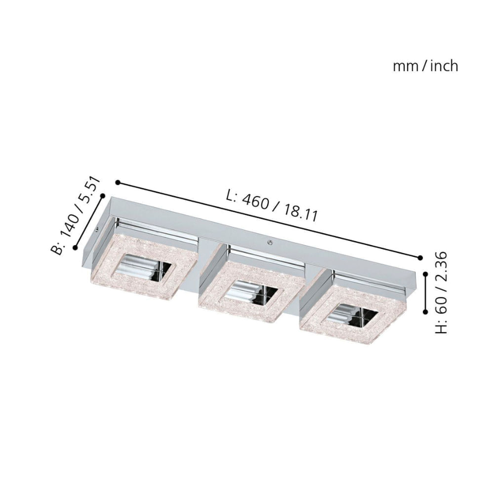 Aplique Eglo Fradelo Led 3X4W