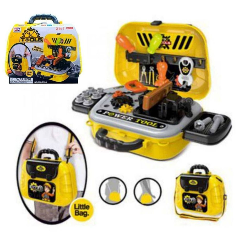 Set de herramientas para niños 2 en 1 amarrillo